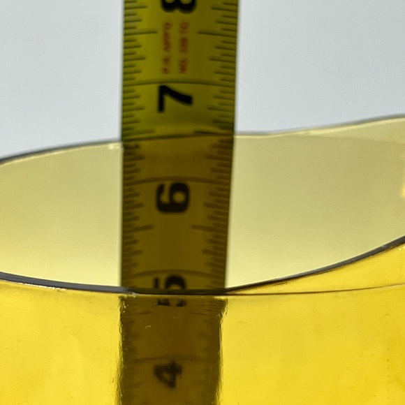 HAZEL ATLAS Continental Can Co Glass PITCHER AMBER Thumbprint Bar Cart Artist - Picture 5 of 5